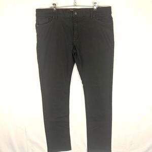 Scott James Black Jeans Men 36x32 Slim Fit Cotton Blend Zip Fly 5 Pocket